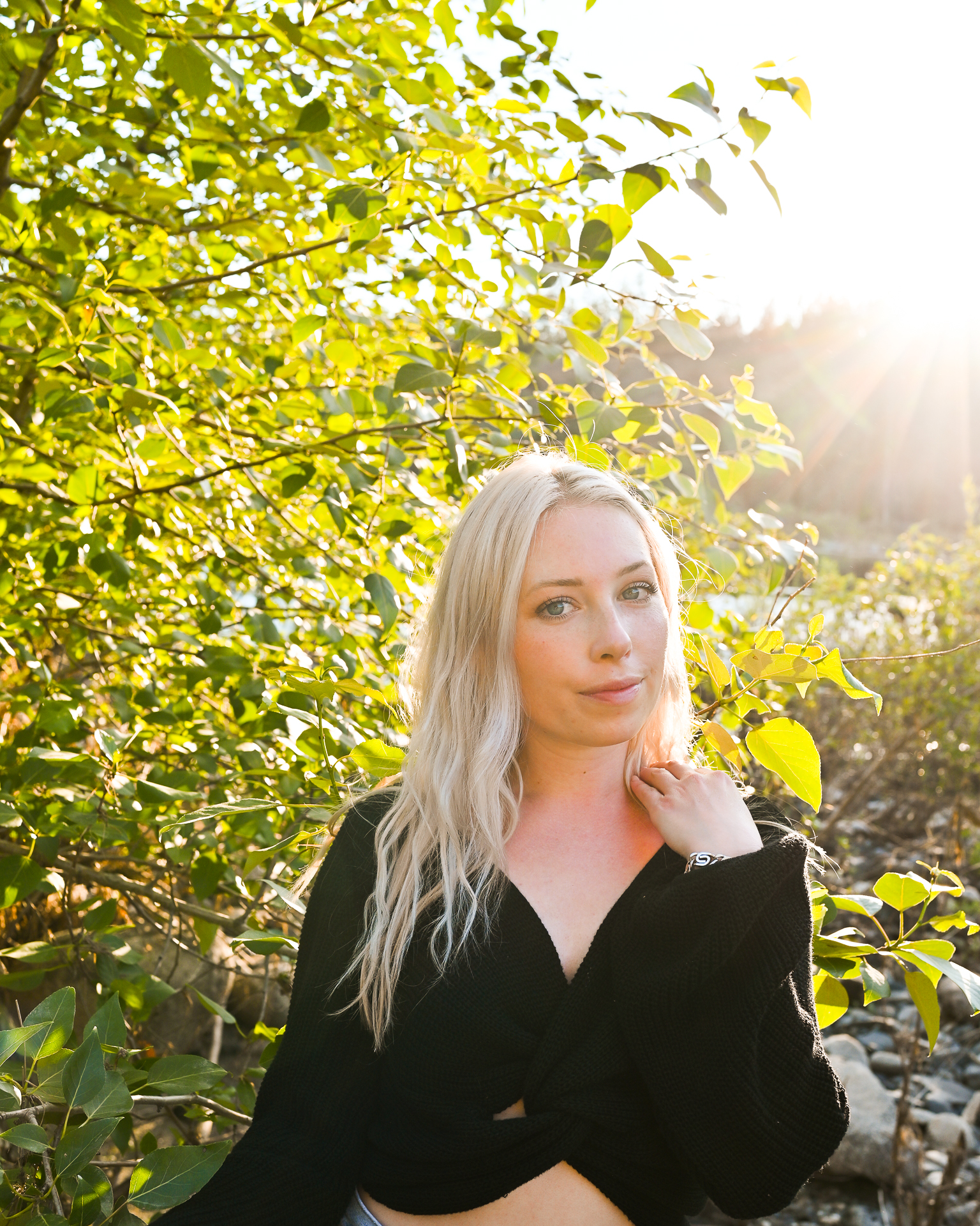 film photography inspired golden hour sunset portrait photography