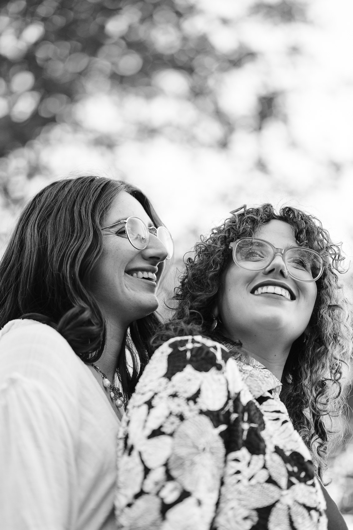 black and white photograph of young lgbtq couple