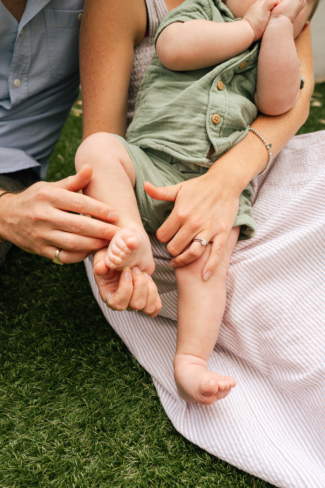 detail photo of intimate family portrait session